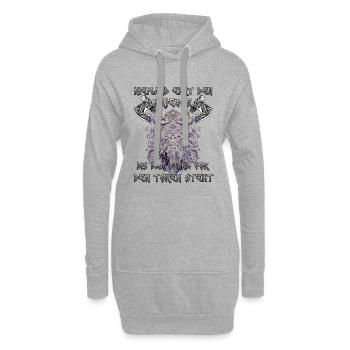 Walhalla Erbe Geschenk für Wikinger-Fans - Hoodie-Kleid - Grau meliert - Vorne