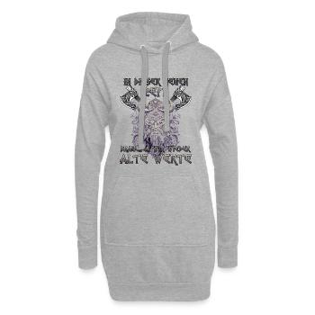 Walhalla Erbe Geschenk für Wikinger Fans - Hoodie-Kleid - Grau meliert - Vorne