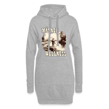 Männer Wellness Angelausflug Angler Geschenk - Hoodie-Kleid - Grau meliert - Vorne