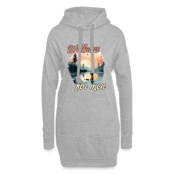 Angler Geschenk für Männer Angeltrip Fischer - Hoodie-Kleid - Grau meliert - Vorne