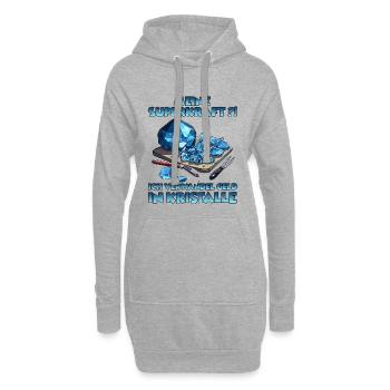 GemStoneCrafts Verzauberte Kristalle Geschenk - Hoodie-Kleid - Grau meliert - Vorne