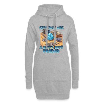 CrystalArtisans Cadeau de culture de cristal - Sweat-shirt à capuche long Femme - gris chiné - Devant