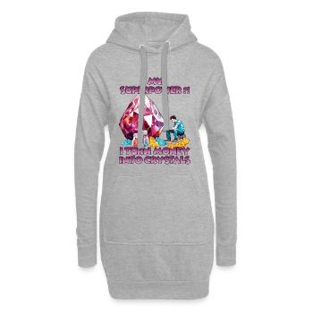 Aventure de cristal pour les explorateurs et les - Sweat-shirt à capuche long Femme - gris chiné - Devant