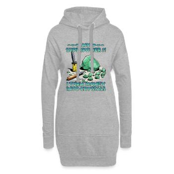 T-shirt Fans de cristal Cultiver soi-même de - Sweat-shirt à capuche long Femme - gris chiné - Devant