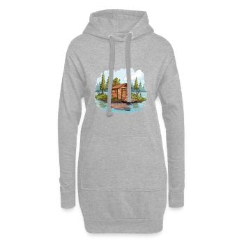 Le meilleur cadeau pour les amateurs de sauna et - Sweat-shirt à capuche long Femme - gris chiné - Devant