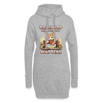 JumpingJoy Train with joy Kaninhop - Hoodie Dress - heather grey - Front
