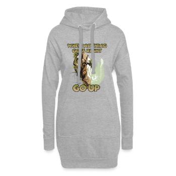 Erobre les sommets Escalade en toprope pour les - Sweat-shirt à capuche long Femme - gris chiné - Devant
