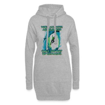 Escalade en toprope Sports de montagne pour les - Sweat-shirt à capuche long Femme - gris chiné - Devant