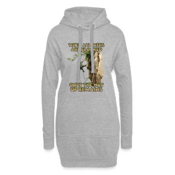 Aventure au sommet en point de mire Toprope - Sweat-shirt à capuche long Femme - gris chiné - Devant
