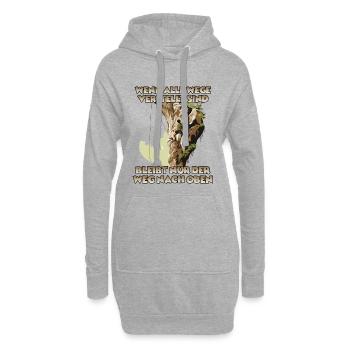 Bergabenteuer Toprope Klettern für Bergsteiger - Hoodie-Kleid - Grau meliert - Vorne