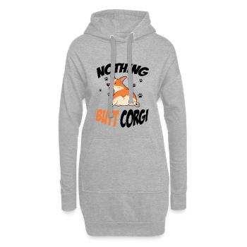 Corgi propriétaire de chien Cadeau pour les fans - Sweat-shirt à capuche long Femme - gris chiné - Devant