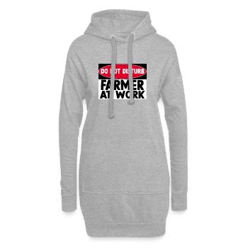 Farmer At Work Funny Farmer Farmer - Hoodie Dress - heather grey - Front