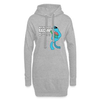 Lustiger Ausdauersport Joggen Fitness Läufer - Hoodie-Kleid - Grau meliert - Vorne