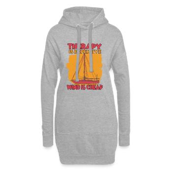 bateau à moteur marin hobby voile marin - Sweat-shirt à capuche long Femme - gris chiné - Devant