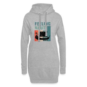 voile drôle hobby marin accessoires bateau à - Sweat-shirt à capuche long Femme - gris chiné - Devant