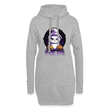 Costume d'Halloween Trick or Treat Chats - Sweat-shirt à capuche long Femme - gris chiné - Devant