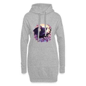 Halloween Chibi Gargoyle Kostüm Fledermaus - Hoodie-Kleid - Grau meliert - Vorne