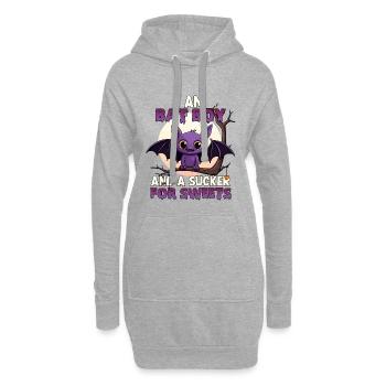 Kawaii Halloween Costume chauve-souris Bat Boy - Sweat-shirt à capuche long Femme - gris chiné - Devant