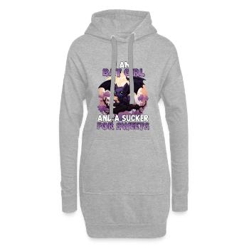 Halloween Costume Bat Girl Kawaii Anime Cosplay - Sweat-shirt à capuche long Femme - gris chiné - Devant