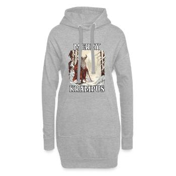 Krampus T Gruseliger Weihnachtsmann Kramperl - Hoodie-Kleid - Grau meliert - Vorne