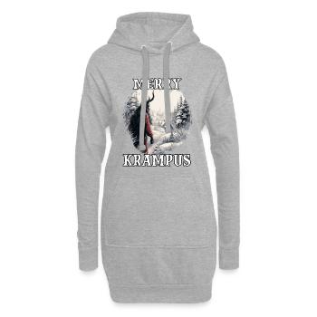 Krampus T | Krampus costume Kramperl | Santa Claus - Sweat-shirt à capuche long Femme - gris chiné - Devant