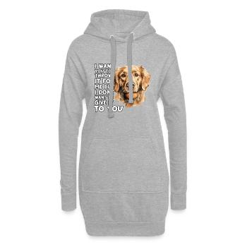 Golden Retriever Dog Owner T As Walk Outfit - Hoodie Dress - heather grey - Front