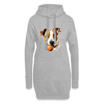 T-shirt Jack Russell pour les propriétaires de - Sweat-shirt à capuche long Femme - gris chiné - Devant