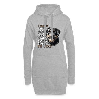 Rottweiler Hundehalter T für Rottweiler - Hoodie-Kleid - Grau meliert - Vorne