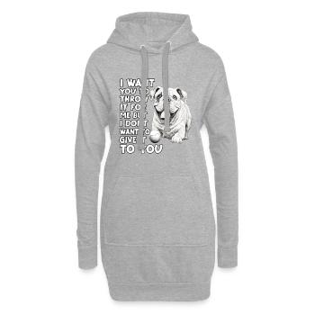 Tenue de promenade pour Bulldogs anglais - Sweat-shirt à capuche long Femme - gris chiné - Devant
