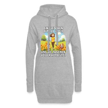 T-shirt drôle de propriétaire de chien Maman chien - Sweat-shirt à capuche long Femme - gris chiné - Devant