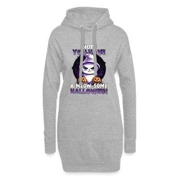 Costume de chat d'Halloween pour cadeau - Sweat-shirt à capuche long Femme - gris chiné - Devant