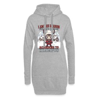 Krampus Kramperl | Krampus Kostüm Weihnachtsmann - Hoodie-Kleid - Grau meliert - Vorne