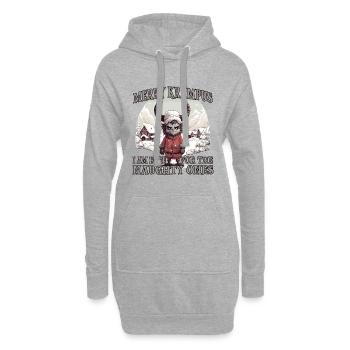 Krampus T Bayerischer Weihnachtsmann Kramperl - Hoodie-Kleid - Grau meliert - Vorne