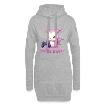 Axolotl T Kawaii Axolotl Gaming amphibians Axolotl - Hoodie Dress - heather grey - Front