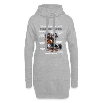 Yorkshire Terrier Hundehalter T Terrier Anatomie - Hoodie-Kleid - Grau meliert - Vorne