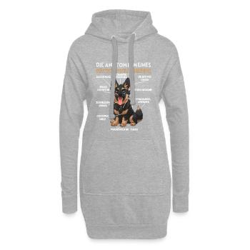 Allemand Boxer Dog Walk T Dog Lover Chiens Boxer - Sweat-shirt à capuche long Femme - gris chiné - Devant
