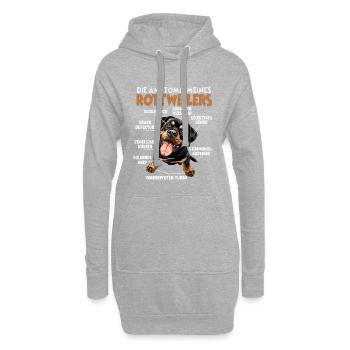 Drôle de Rottweiler T pour les promenades de chiens des propriétaires de chiens - Sweat-shirt à capuche long Femme - gris chiné - Devant