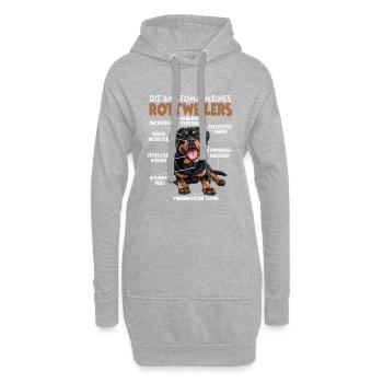 Rottweiler Hundehalter T Gassi Hunde Rottweiler - Hoodie-Kleid - Grau meliert - Vorne