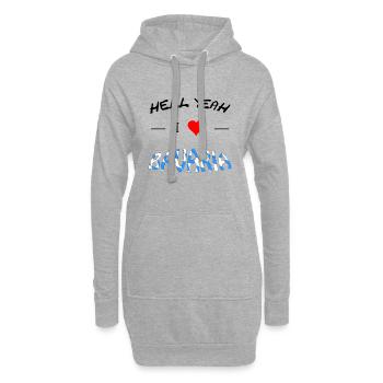 I love Bavaria - Hoodie-Kleid - Grau meliert - Vorne