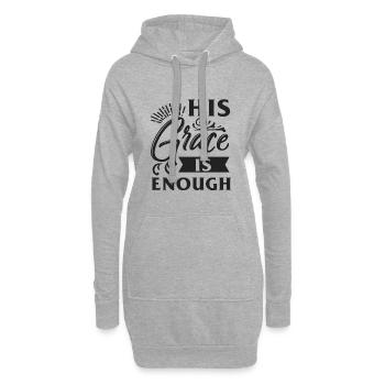 Dire chrétien: Sa grâce suffit - Sweat-shirt à capuche long Femme - gris chiné - Devant