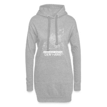 Stadtplan und Straßen direkt aus Den Haag - Hoodie-Kleid - Grau meliert - Vorne