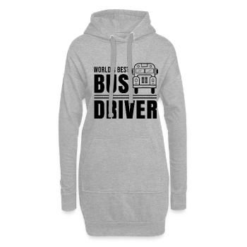 Meilleur chauffeur de bus professionnel bus - Sweat-shirt à capuche long Femme - gris chiné - Devant