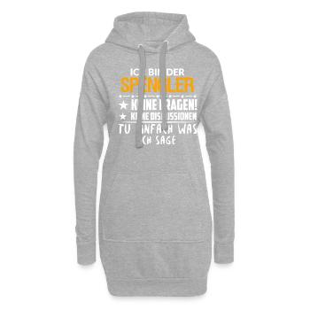 Klempner Spengler Installateur Azubi Geschenkidee - Hoodie-Kleid - Grau meliert - Vorne