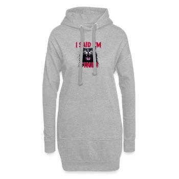 I Said I'm Fine: Sarkastische Katze - Hoodie-Kleid - Grau meliert - Vorne