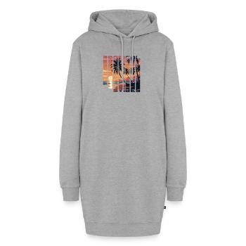Tropical Vibes Sunset Scheiben - Hoodie-Kleid - Grau meliert - Vorne