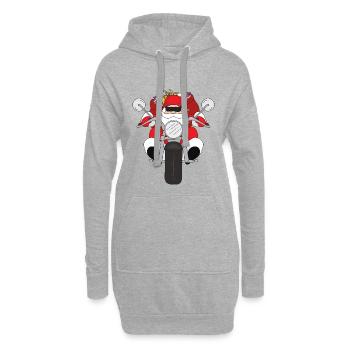 Weihnachten - Hoodie-Kleid - Grau meliert - Vorne
