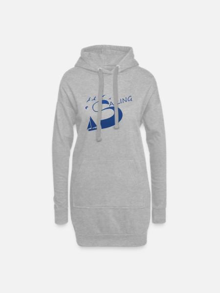 Sailing Segeln - Hoodie-Kleid - Grau meliert