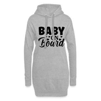 Bébé à bord - Sweat-shirt à capuche long Femme - gris chiné - Devant