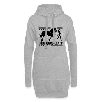 Führungskraft Pferd Reiten Geschenkidee Lustig - Hoodie-Kleid - Grau meliert - Vorne