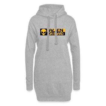 CONSEIL SUR ALIEN - Sweat-shirt à capuche long Femme - gris chiné - Devant